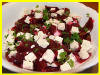 Beetroot salad with goat cheese
