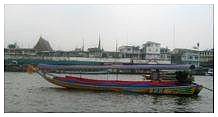 Colorful boat on the Chao Praya river